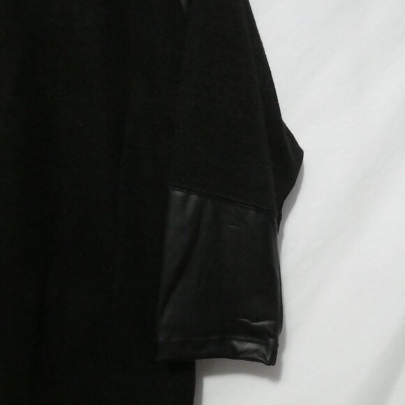 BUFFALO - David Bitton | medium | Black Asymmetrical Top | Faux Leather Accents - Picture 16 of 16